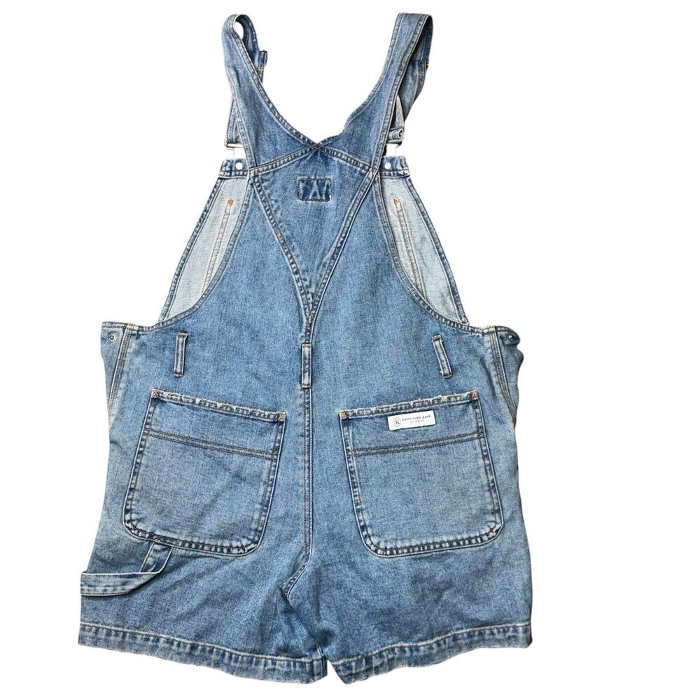 Vtg Calvin Klein Jeans Denim Bib Overalls Women Blue Carpenter Y2K 90s Medium - Picture 2 of 6